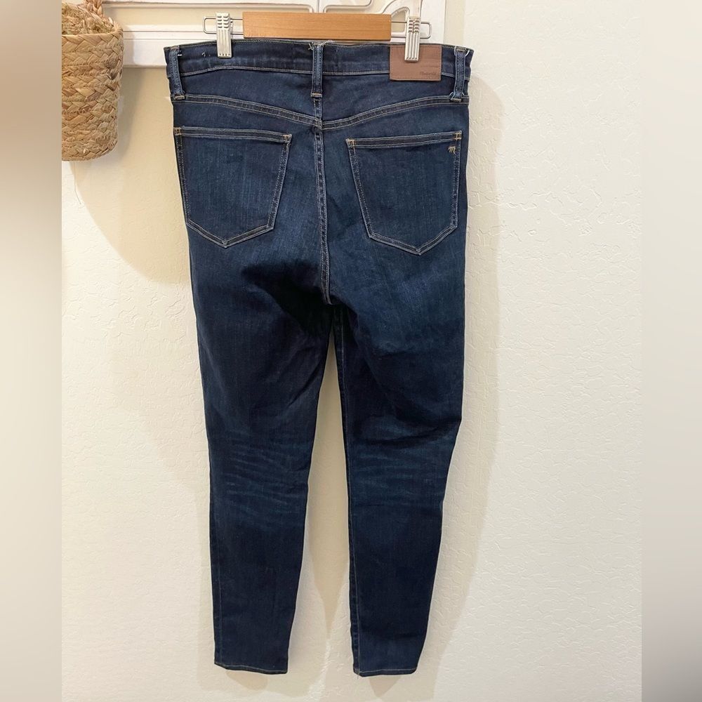 Madewell 9” midrise skinny Dark Denim Size 29 Tall - Picture 6 of 6